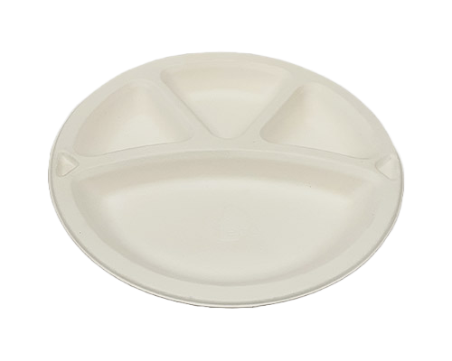 11 Inch Round 4 CP white serving plate