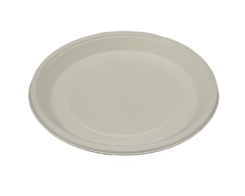 11 Inch Round White Bagasse Plate